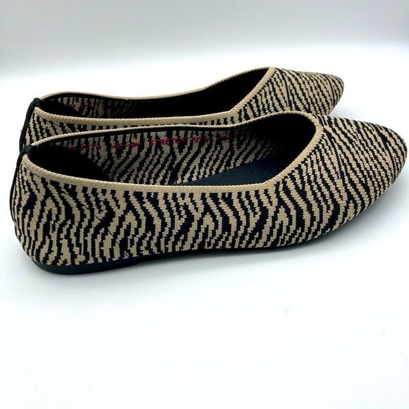 Skechers Cleo Animal Print Stretch Fit Flats 8,5 - Picture 3 of 9